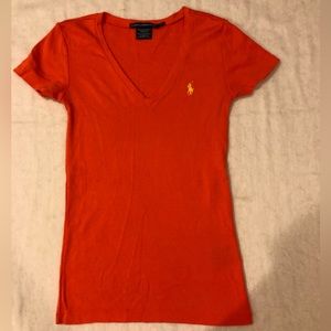 Ralph Lauren: Orange V Neck
